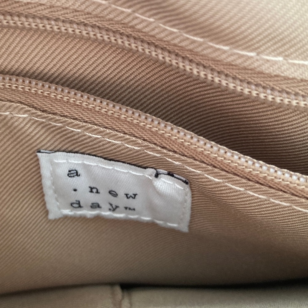 A New Day Beige Zip Pouch